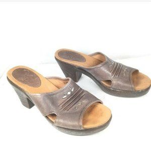 Kravings Nicks Women Sandals Heeled Leather Brown Size 7.5